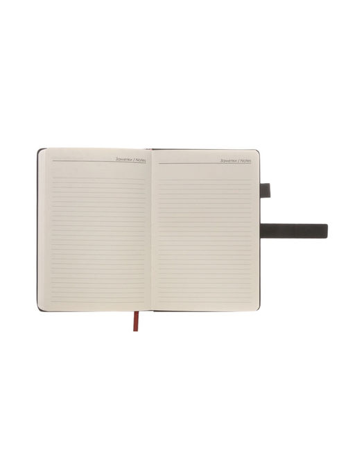 Ежедневник недатированный А5, с хлястиком, 80 листов, в линейку, пвх, черный - Simaland фото 10