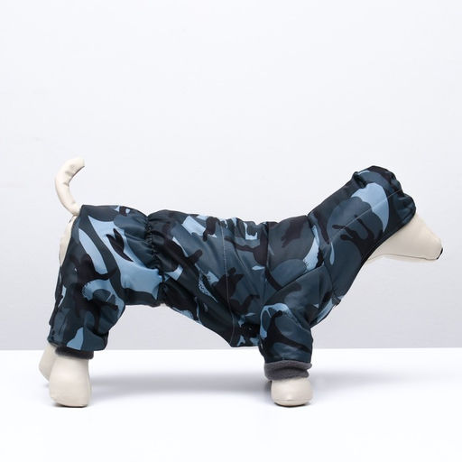 Комбинезон зимний для животных Камуфляж, 3XL (ДС 36-38, ОГ 48-52 см, ОШ 36-37 см), микс - Simaland фото 2