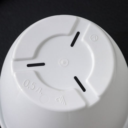 Цена за 2 шт. Горшок для цветов с поддоном Альтернатива «Афина», 500 мл, пластиковый, белый