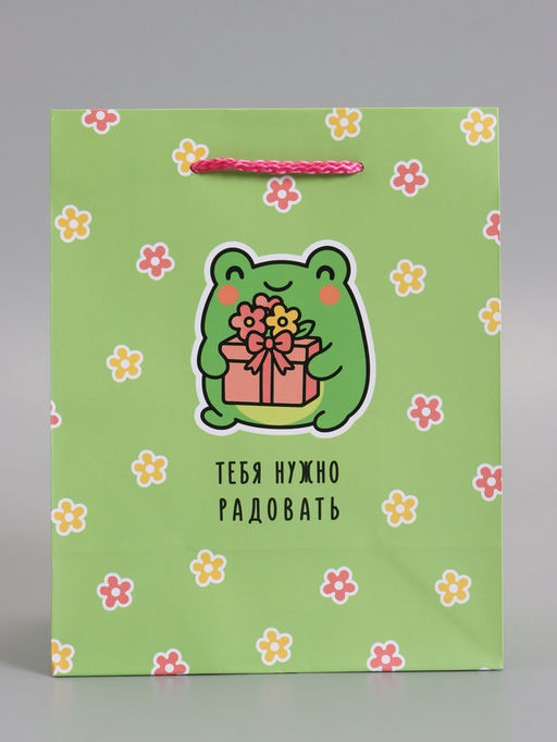 Пакет подарочный ламинированный «Радовать», 18×22.3×10 см