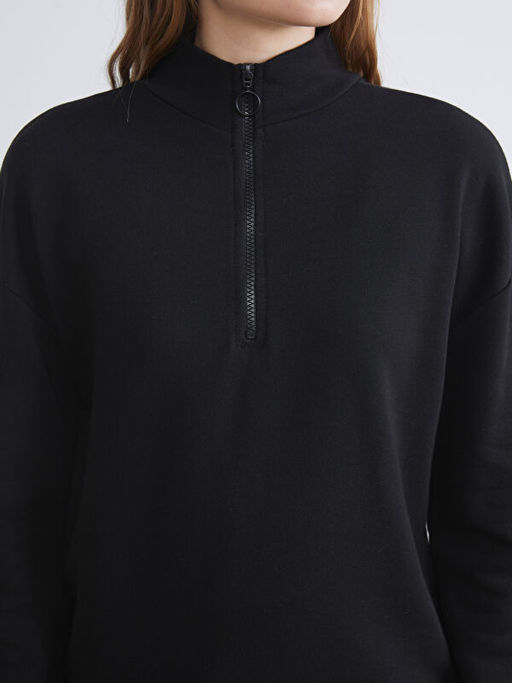 Dik Yaka Kad?n Sweatshirt Tunik
