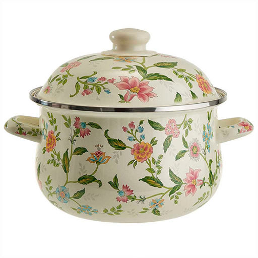 MetaLLoni EM-1506 Кастрюля эмалированная с эмалированной крышкой 2,8 л,d=20см,"Прованс"(6)