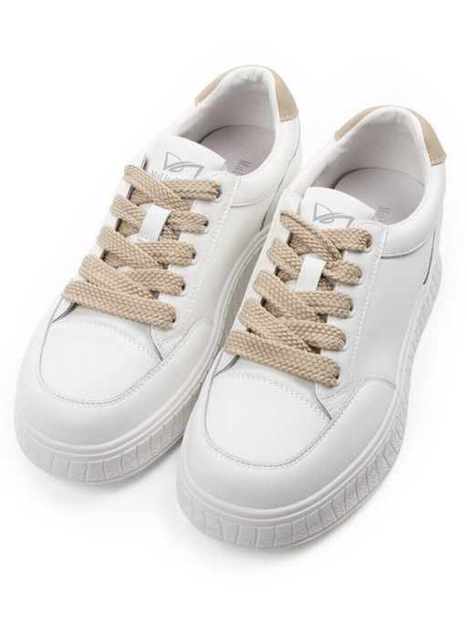 03-A338-5 WHITE Полуботинки спортивные женские (натуральная кожа)