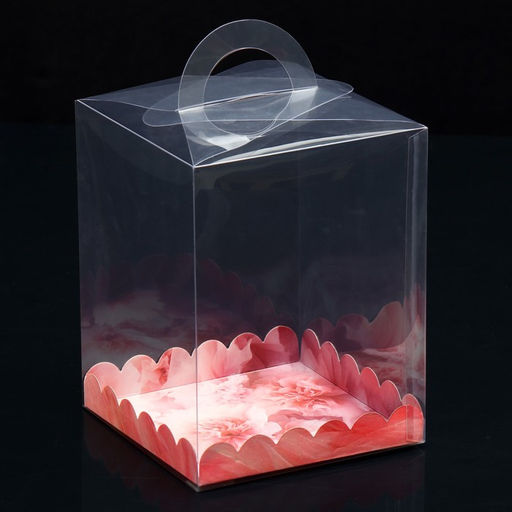 Цена за 5 шт. Коробка кондитерская, сундук, упаковка, «Нежные цветы», 14×14×18 см