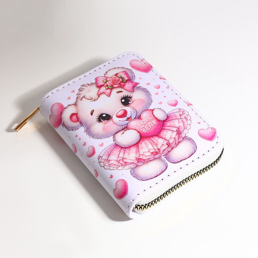 Кошелёк детский «Мишутка», на молнии, белый