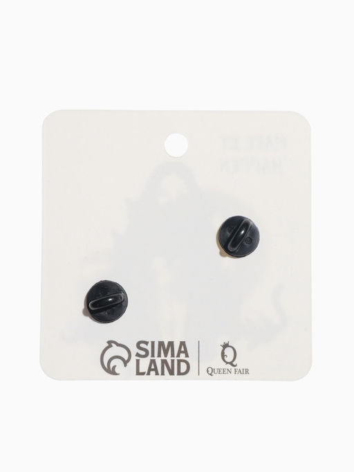 Набор значков (2 шт.) Коты на Луне, цветной в золоте