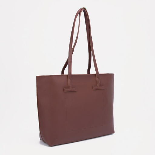 Сумка-шопер на молнии, цвет коричневый - Simaland фото 2