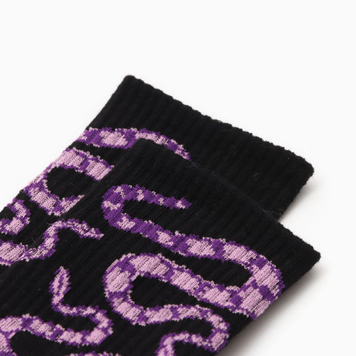 Носки женские новогодние KAFTAN Pink snake размер 36-39 (23-25 см), цвет черный