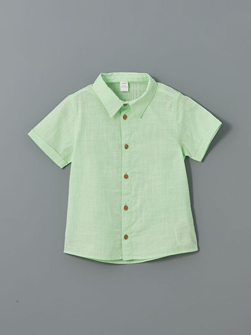 K?sa Kollu Basic Erkek Bebek G?mlek ve ?ort 2li Tak?m