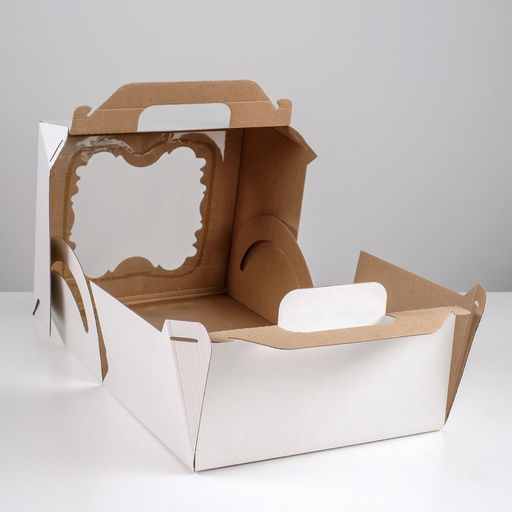 Цена за 5 шт. Кондитерская упаковка,2 окна, 30 х 30 х 30 см - UPAK LAND фото 3