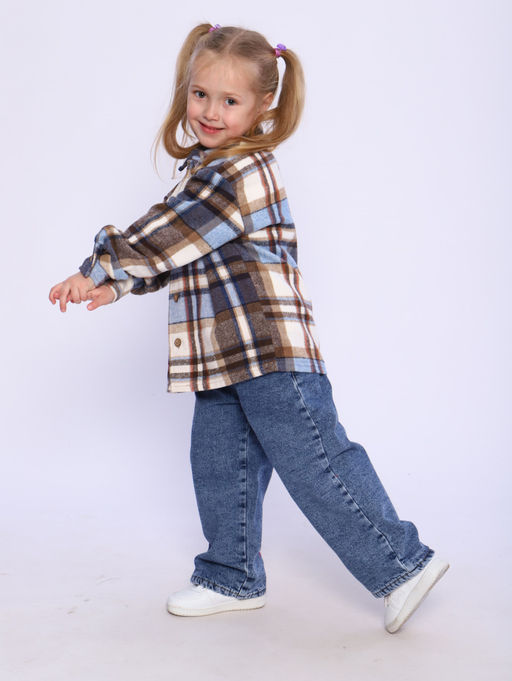 РБ012 Рубашка "Бавария" 3 (голубой; коричневый)