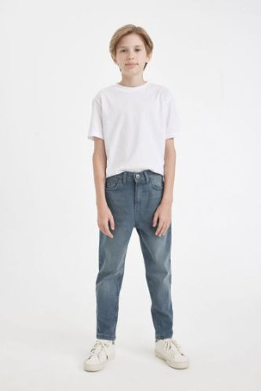 Erkek Cocuk Balloon Fit Dar Paca Cepli Jean Pantolon