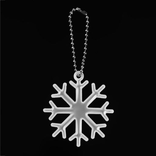 Цена за 4 шт. Светоотражающий элемент «Снежинка», 5.5×5 см, цвет белый