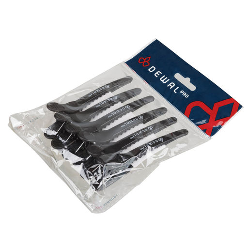 Dewal Зажим для волос уточка CL-35859, карбон, черный, 11,5 см, 6 шт.  фото 2