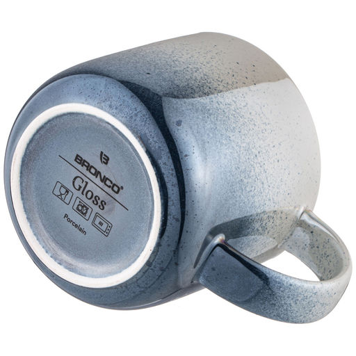 Цена за 4 шт. КРУЖКА BRONCO GLOSS 440 МЛ ТЕМНО-СЕРАЯ фото 3