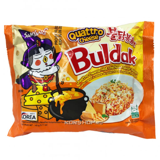 Лапша б/п Четыре Сыра Quattro Cheese Samyang, Корея, 145 г АкцияРаспродажа