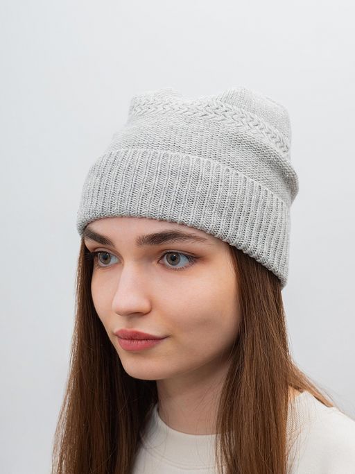 Шапка SEEBERGER арт. 18298-0 TURN-UP BEANIE (серый)