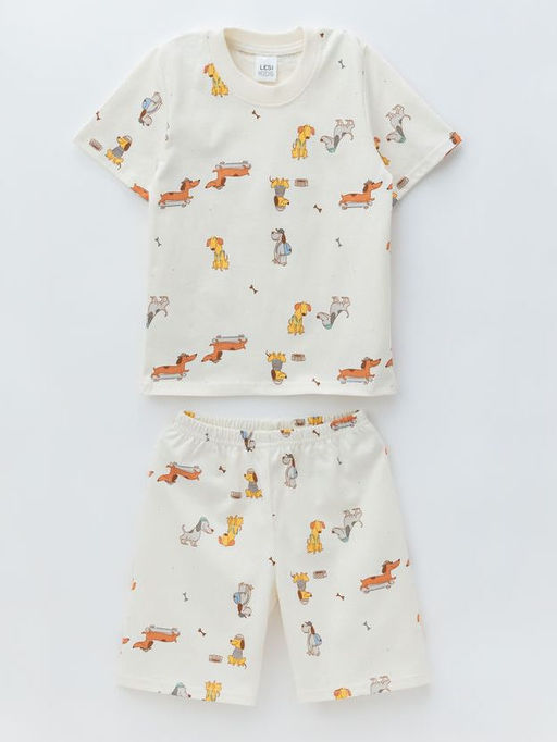 Пижама для мальчика с шортами, мокко - Lesi kids фото 16
