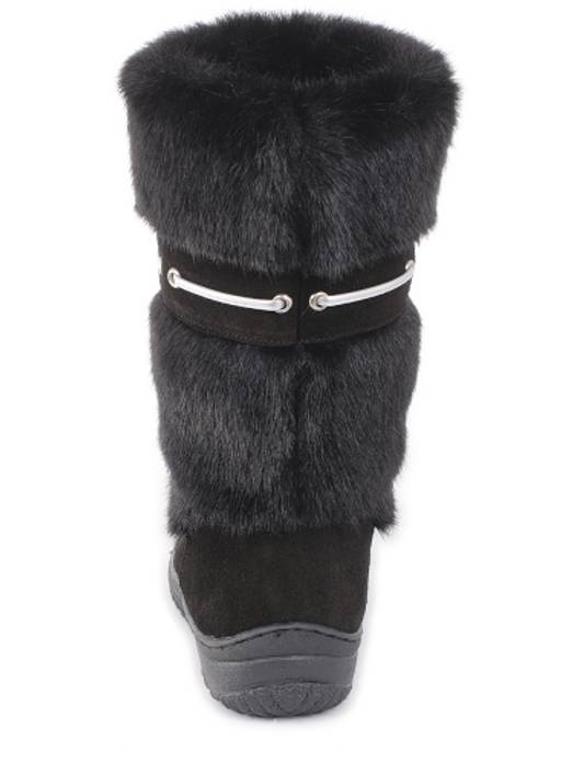 Унты женские на литой подошве черные, норка черная - Roshva фото 3