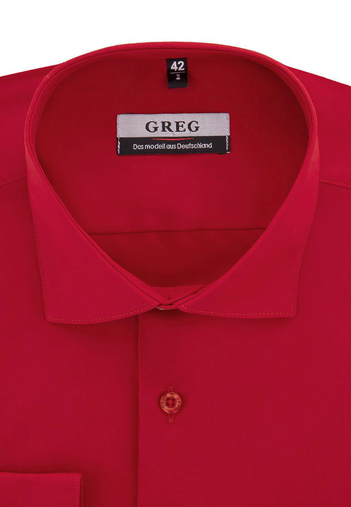Сорочка мужская длинный рукав GREG 630/139/RED/Z