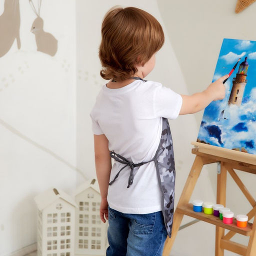 Фартук детский Этель Серый милитари, 49 х 39 см  фото 3