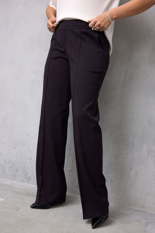 Брюки BegiModa 6079 чёрный баклажан