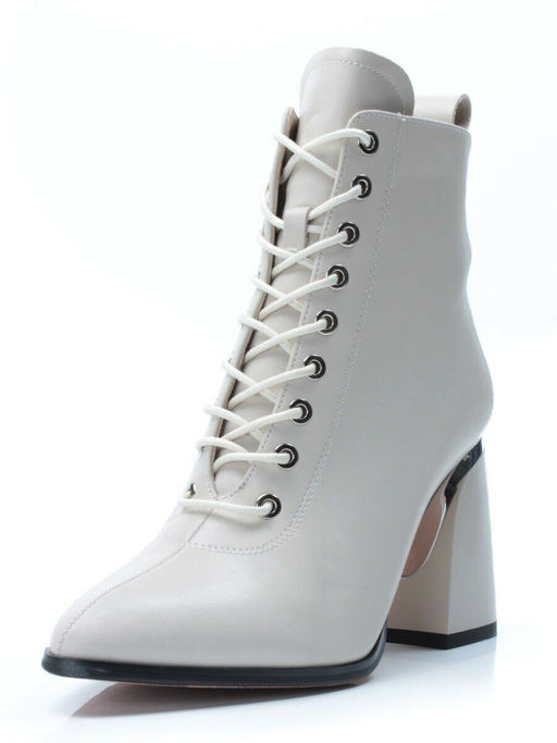 PCS125-2 BEIGE Ботинки демисезонные женские (натуральная кожа, байка) - Фабричный китай фото 6