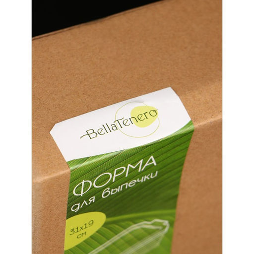 Форма для запекания BellaTenero, 1.6 л, 31×19×7.5 см, с бамбуковой крышкой, керамика, белая