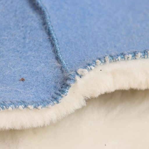 Шапка для бани из овчины , голубая фетр - Simaland фото 4