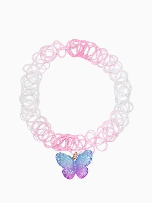 Цена за 2 шт. Бусы детские "Выбражулька" бабочки, чокер, цветные в золоте