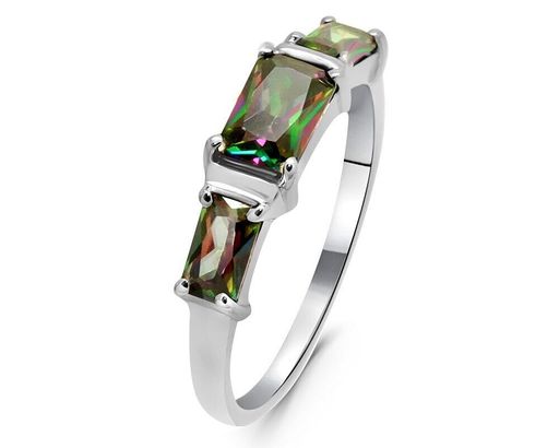 Кольцо из серебра мистик кварц, Андреа