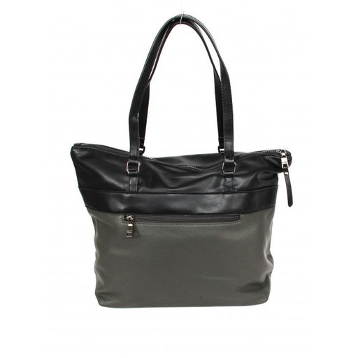 Сумка женская искусственная кожа BT-V 7640, 1отд+карм/перег, плечевой ремень, черный/серый SALE 262521 - Adelia фото 2