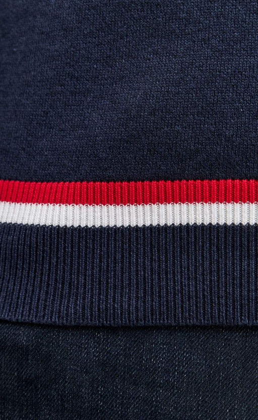 Пуловер однотонный мужской с V-образным вырезом F021-15-0046 blue melange - Fine joyce фото 7