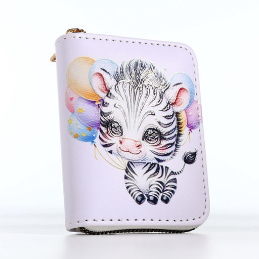 Кошелёк на молнии «Зебра», белый