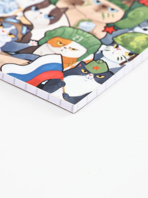 Цена за 8 шт. Блокнот А7, 32 листа в мягкой обложке, на гребне «Ты герой» МИКС