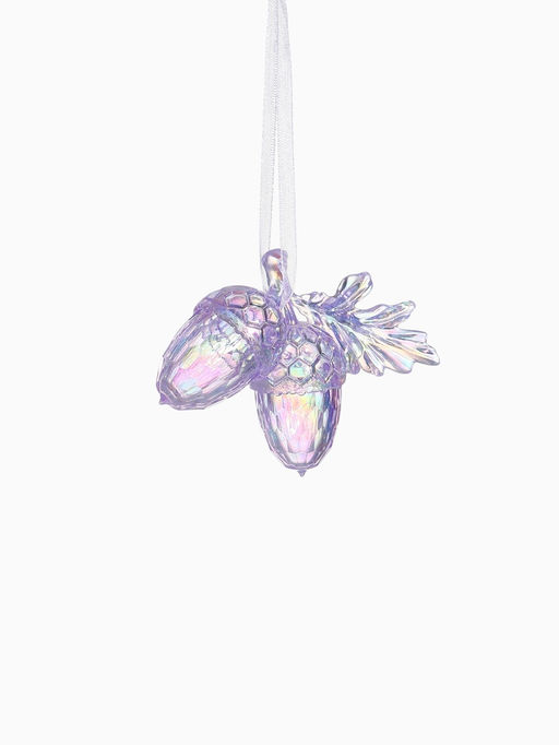 Цена за 2 шт. Ёлочная игрушка Зимнее волшебство. Жёлуди, 79 см, розовый перелив  фото 8