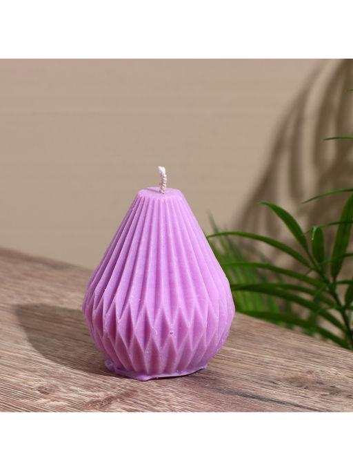 Свеча "Груша в ромбик" 6х6х8 см, соевый воск МИКС