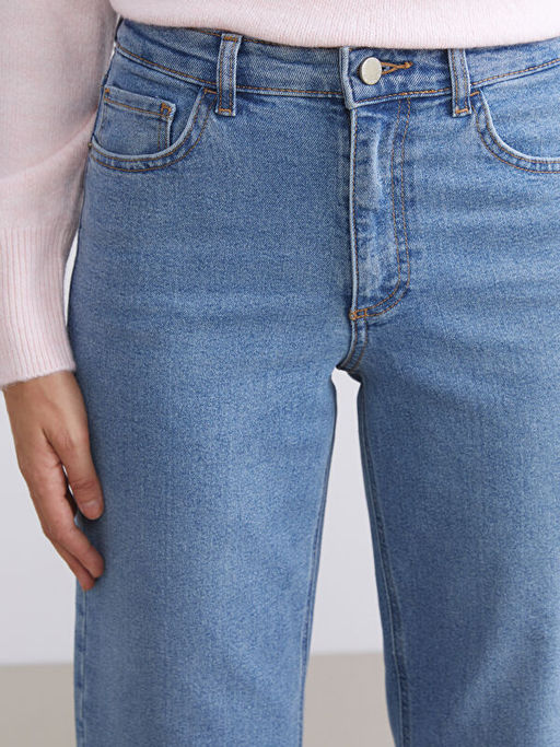 Wideleg Kad?n Jean Pantolon