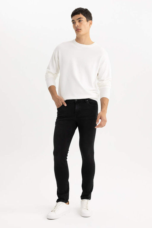 Джинсовые брюки скинни Carlo очень узкого кроя с нормальной талией и очень узкими штанинами - Defacto фото 4