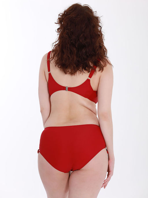 Купальник больших размеров раздельный бордовый - Almond фото 3