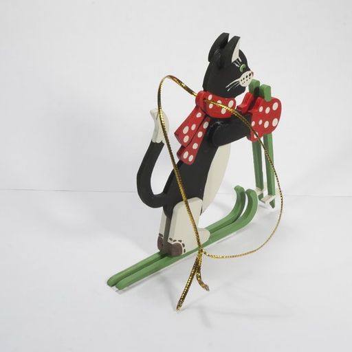 Новогодние украшения - Кошка на лыжах 9005 - Idh фото 3