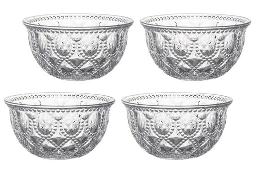 Набор салатников Dubai, прозрачный, 13 см, 0,4 л, 4 шт - Anna lafarg фото 2