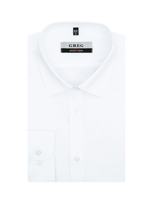 Сорочка мужская длинный рукав GREG 100/237/WH/ZN STRETCH