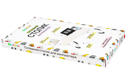 Складной столик для компьютера 60*40*26 см Белый - Elan gallery фото 12