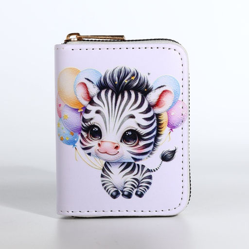 Кошелёк на молнии «Зебра», белый