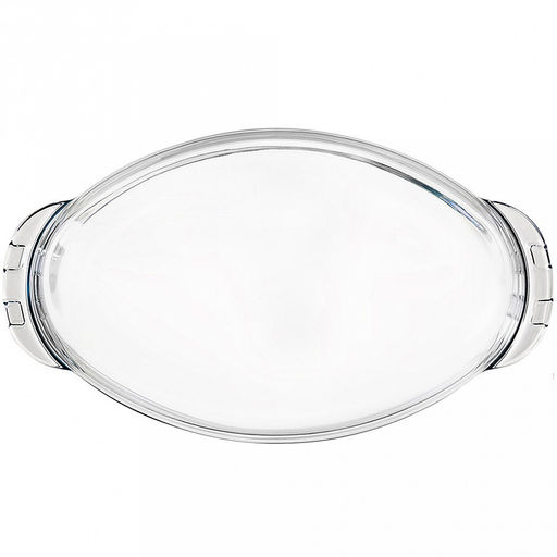 "Боркам (Borcam)" Утятница стеклянная жаропрочная 2л 19х33х6см, стеклянная крышка 2л - 19х33х5,5см, овальная, цветной картон, Pasabahce (Турция)