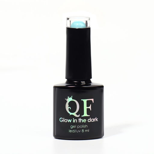 Гел лак для ногтей GLOW IN THE DARK, 3-х фазный, 8 мл, LED/UV, люминесцентный, цвет бирюзово-голубой (15) - Queen fair фото 7