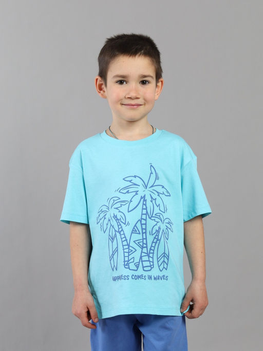 CRB wear / CSKB 64071-40K Футболка для мальчика,бирюзовый/Ex.Cherubino