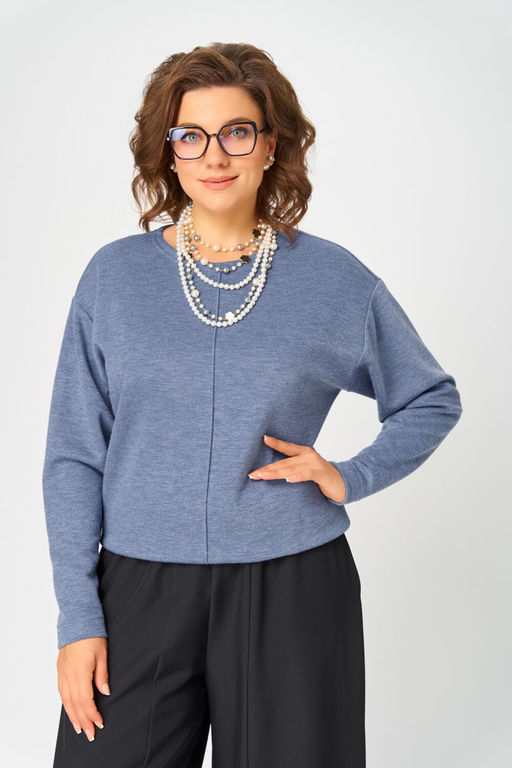 Джемпер Bliss 4234 стальной синий