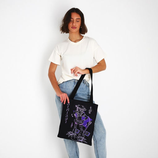 Сумка шопер Аниме 35х0.5х40 см, отд без молнии, без подклада, чёрная - Nazamok фото 8